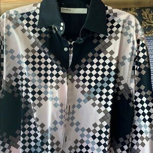 Perry Ellis 100% Cotton LS  Club Shirt #22